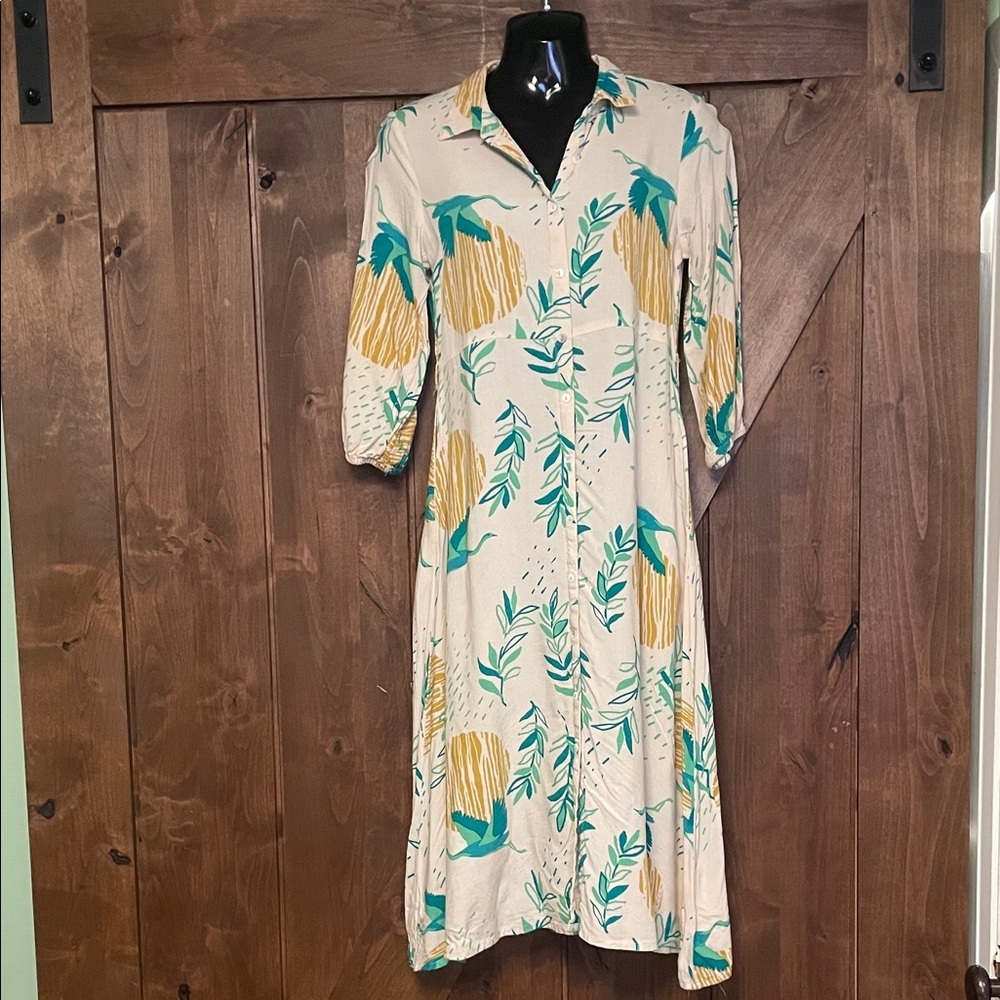 max dress Floral Print Midi Dress size small